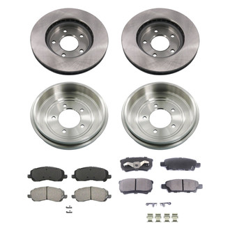 bproauto® - Front and Rear Brake Kit with Semi-Metallic Pads
