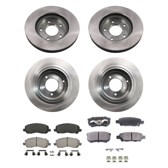 bproauto® - Front and Rear Brake Kit with Semi-Metallic Pads