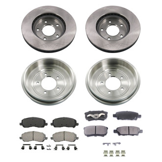 bproauto® - Front and Rear Brake Kit with Semi-Metallic Pads