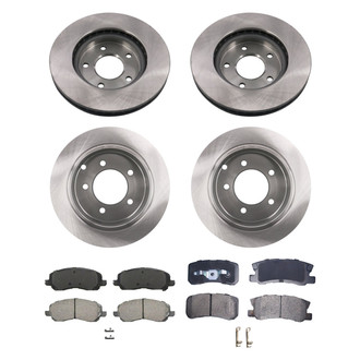 bproauto® - Front and Rear Brake Kit with Semi-Metallic Pads
