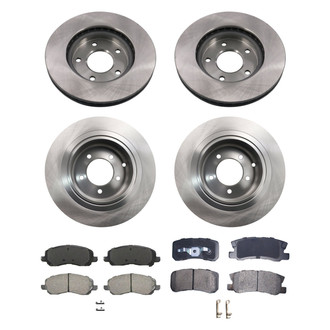 bproauto® - Front and Rear Brake Kit with Semi-Metallic Pads