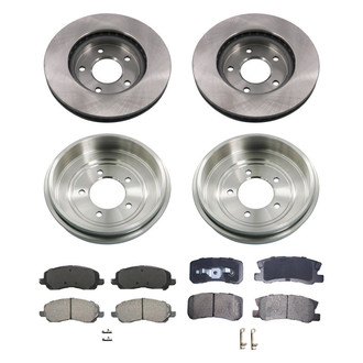 bproauto® - Front and Rear Brake Kit with Semi-Metallic Pads