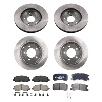 bproauto® - Front and Rear Brake Kit with Semi-Metallic Pads