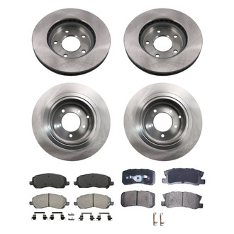 bproauto® - Front and Rear Brake Kit with Semi-Metallic Pads