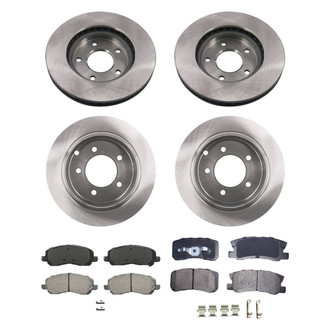 bproauto® - Front and Rear Brake Kit with Semi-Metallic Pads