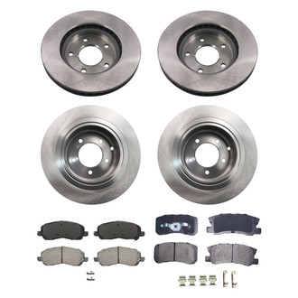 bproauto® - Front and Rear Brake Kit with Semi-Metallic Pads