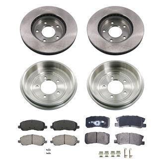 bproauto® - Front and Rear Brake Kit with Semi-Metallic Pads