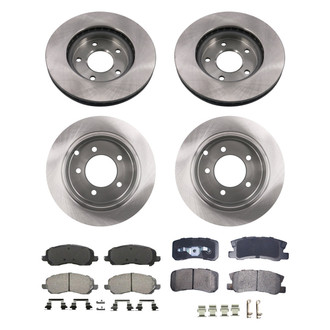 bproauto® - Front and Rear Brake Kit with Semi-Metallic Pads