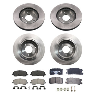 bproauto® - Front and Rear Brake Kit with Semi-Metallic Pads