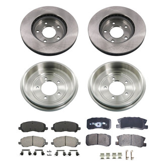 bproauto® - Front and Rear Brake Kit with Semi-Metallic Pads