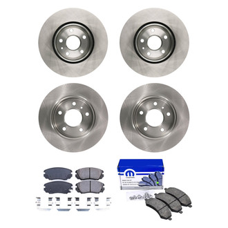 bproauto® - Front and Rear Brake Kit with Semi-Metallic Pads