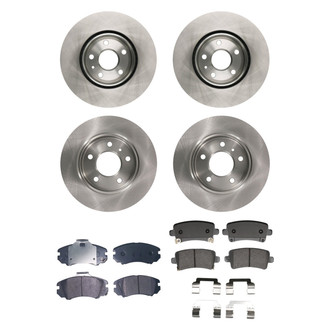 bproauto® - Front and Rear Brake Kit with Semi-Metallic Pads