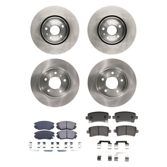 bproauto® - Front and Rear Brake Kit with Semi-Metallic Pads