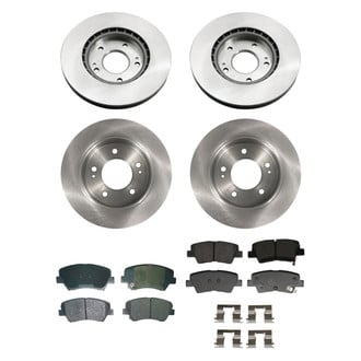 bproauto® - Front and Rear Brake Kit with Semi-Metallic Pads