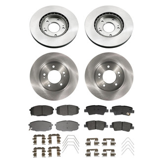 bproauto® - Front and Rear Brake Kit with Semi-Metallic Pads