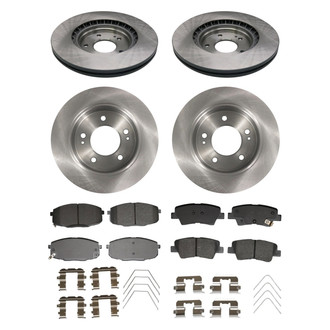 bproauto® - Front and Rear Brake Kit with Semi-Metallic Pads