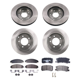 bproauto® - Front and Rear Brake Kit with Semi-Metallic Pads
