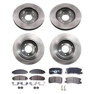 bproauto® - Front and Rear Brake Kit with Semi-Metallic Pads