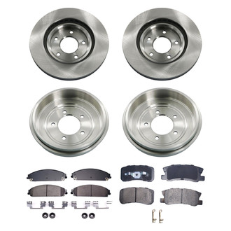 bproauto® - Front and Rear Brake Kit with Semi-Metallic Pads