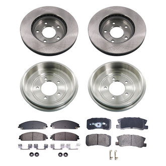 bproauto® - Front and Rear Brake Kit with Semi-Metallic Pads