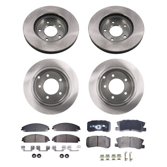 bproauto® - Front and Rear Brake Kit with Semi-Metallic Pads