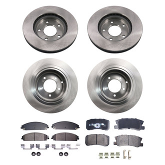 bproauto® - Front and Rear Brake Kit with Semi-Metallic Pads