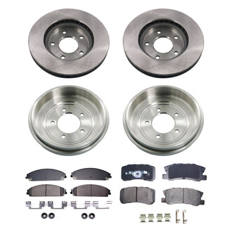 bproauto® - Front and Rear Brake Kit with Semi-Metallic Pads