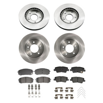 bproauto® - Front and Rear Brake Kit with Semi-Metallic Pads