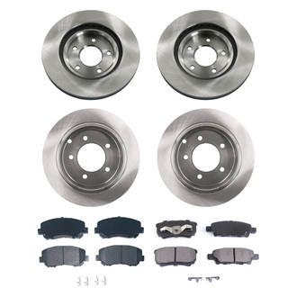 bproauto® - Front and Rear Brake Kit with Semi-Metallic Pads