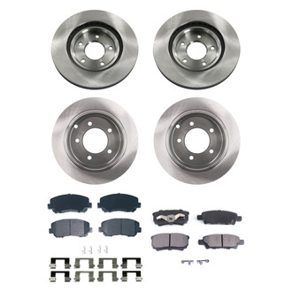 bproauto® - Front and Rear Brake Kit with Semi-Metallic Pads