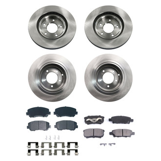 bproauto® - Front and Rear Brake Kit with Semi-Metallic Pads