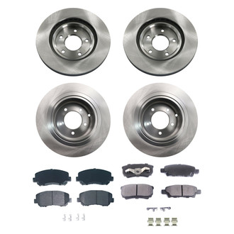 bproauto® - Front and Rear Brake Kit with Semi-Metallic Pads
