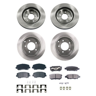 bproauto® - Front and Rear Brake Kit with Semi-Metallic Pads
