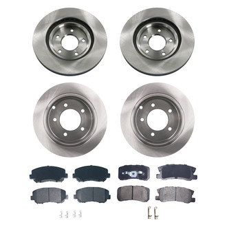 bproauto® - Front and Rear Brake Kit with Semi-Metallic Pads