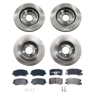 bproauto® - Front and Rear Brake Kit with Semi-Metallic Pads