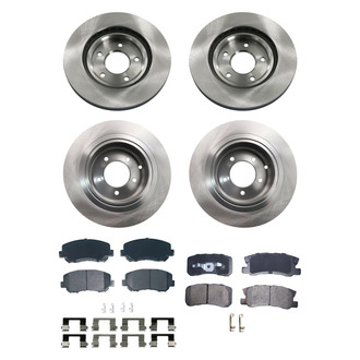 bproauto® - Front and Rear Brake Kit with Semi-Metallic Pads