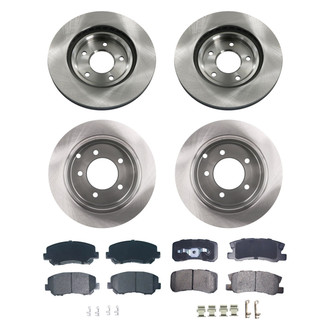 bproauto® - Front and Rear Brake Kit with Semi-Metallic Pads