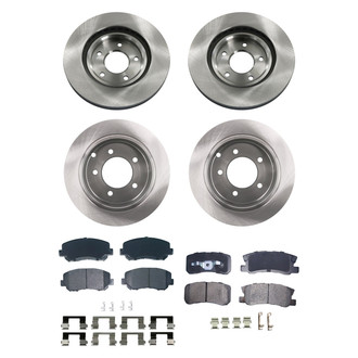 bproauto® - Front and Rear Brake Kit with Semi-Metallic Pads