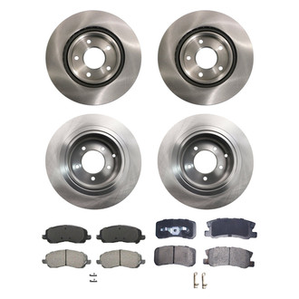bproauto® - Front and Rear Brake Kit with Semi-Metallic Pads