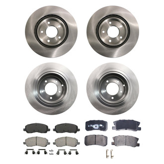 bproauto® - Front and Rear Brake Kit with Semi-Metallic Pads
