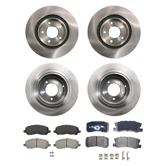 bproauto® - Front and Rear Brake Kit with Semi-Metallic Pads