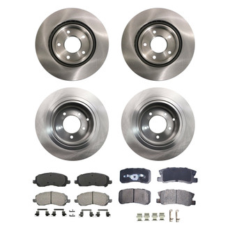 bproauto® - Front and Rear Brake Kit with Semi-Metallic Pads