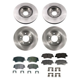 bproauto® - Front and Rear Brake Kit with Semi-Metallic Pads