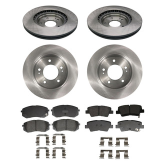 bproauto® - Front and Rear Brake Kit with Semi-Metallic Pads