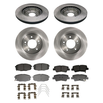 bproauto® - Front and Rear Brake Kit with Semi-Metallic Pads