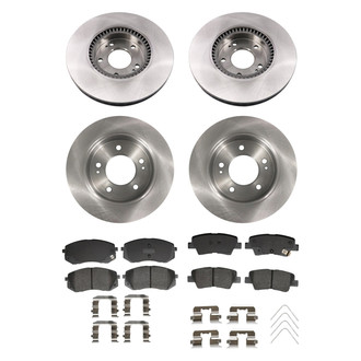 bproauto® - Front and Rear Brake Kit with Semi-Metallic Pads