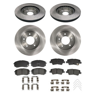 bproauto® - Front and Rear Brake Kit with Semi-Metallic Pads