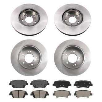 bproauto® - Front and Rear Brake Kit with Semi-Metallic Pads