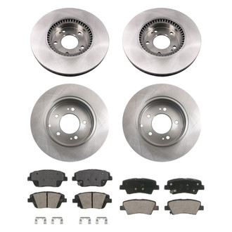 bproauto® - Front and Rear Brake Kit with Semi-Metallic Pads