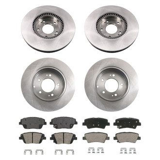 bproauto® - Front and Rear Brake Kit with Semi-Metallic Pads